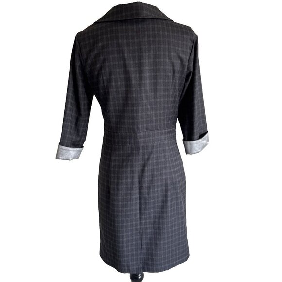 Tatum & Olivia Dress, dress fitted Small, 3/4 sleeve button front, 100% cotton - Picture 3 of 11